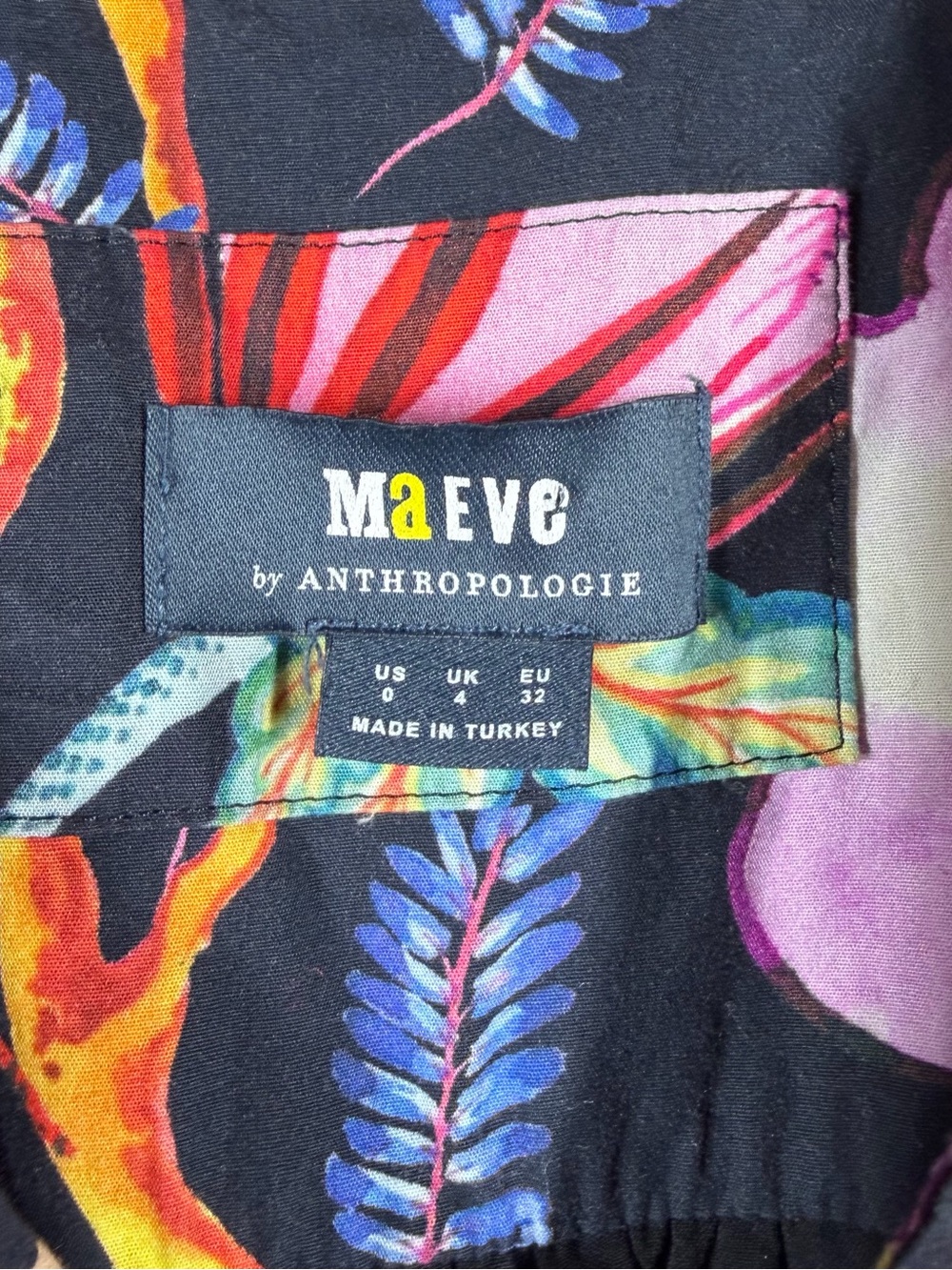 Anthropologie Maeve Multicolor Floral Zebra Print Fit Flare Dress - Picture 3 of 6
